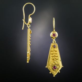 Victorian Ruby Earrings