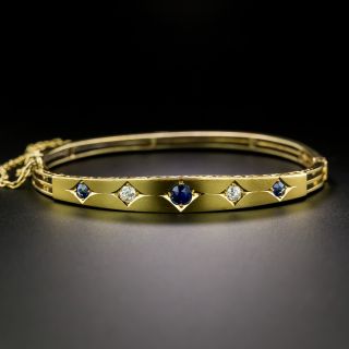 Victorian Sapphire and Diamond Bangle, English - 3