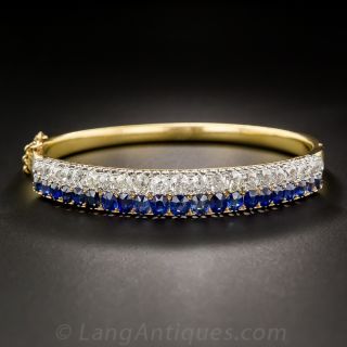 Victorian Sapphire and Diamond Bangle