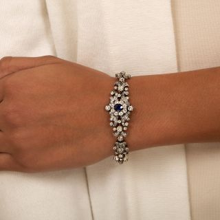 Victorian Sapphire and Diamond Bracelet