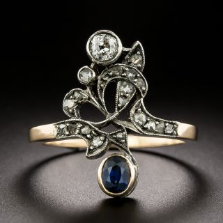 Victorian Sapphire and Diamond Dinner Ring - 3