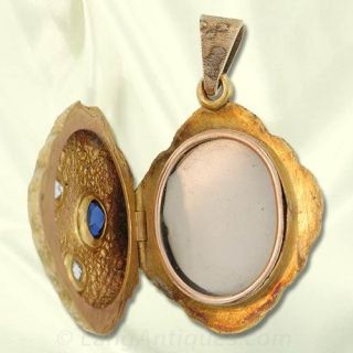 Victorian Sapphire and Diamond Locket