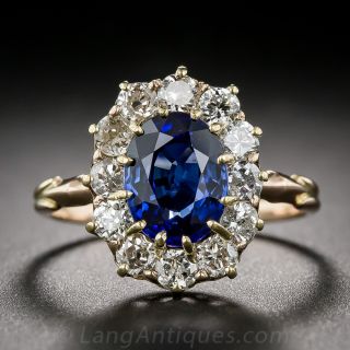 Victorian Sapphire and Diamond Ring