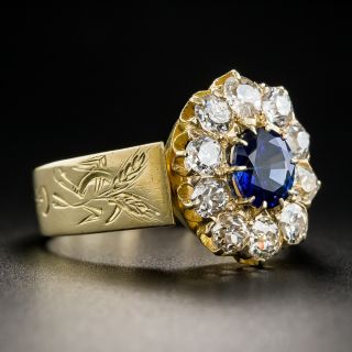 Victorian Sapphire and Diamond Ring