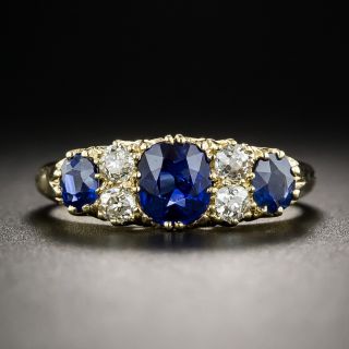 Victorian Sapphire and Diamond Ring - 1