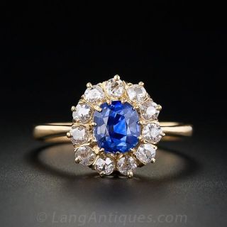 Victorian Sapphire and Diamond Ring
