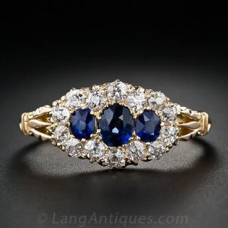 Victorian Sapphire and Diamond Ring