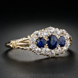 Victorian Sapphire and Diamond Ring