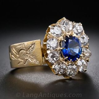 Victorian Sapphire and Diamond Ring