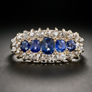 Victorian Sapphire and Diamond Ring - 1