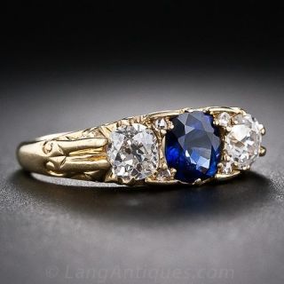 Victorian Sapphire and Diamond Ring