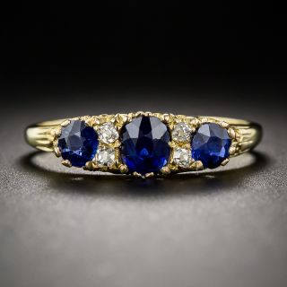 Victorian Sapphire and Diamond Ring