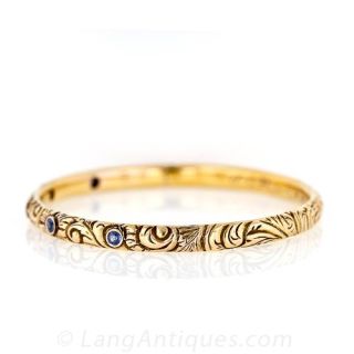 Victorian Sapphire Bangle Bracelet