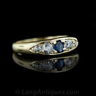 Victorian Sapphire & Diamond Ring