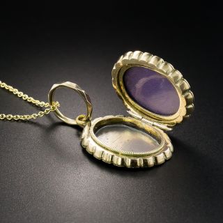 Victorian Scalloped Oval Engraved Locket