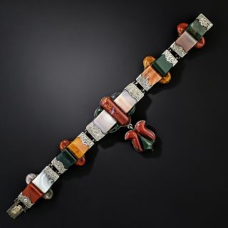 Victorian Scottish Agate and Granite Bracelet, Circa 1861 - 2