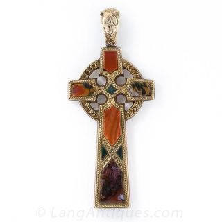 Victorian Scottish Agate Cross