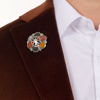 Victorian Scottish Agate Shield Brooch