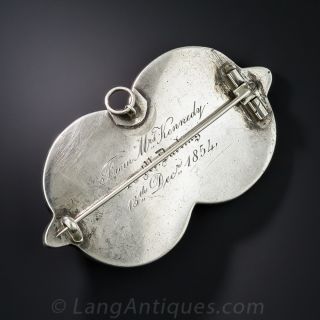 Victorian Scottish Agate Silver Brooch