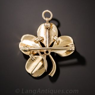 Victorian Seed Pearl Four Leaf Clover
