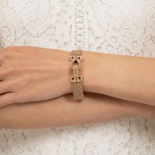 Victorian Seed Pearl Mesh Bracelet