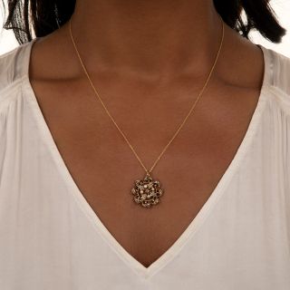 Victorian Seed Pearl Pinwheel Necklace by Bioren Brothers