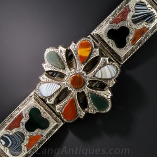 Victorian Silver and Agate Scottish Bracelet