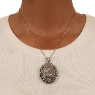 Victorian Silver and Multicolor Gold Locket