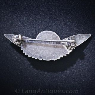 Victorian Silver Angel Pin