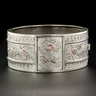 Victorian Silver Bangle Bracelet