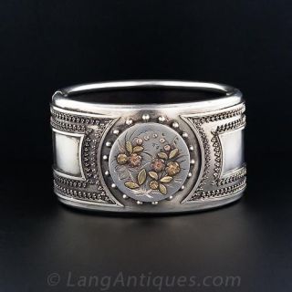 Victorian Silver Bangle Bracelet