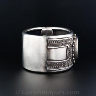 Victorian Silver Bangle Bracelet