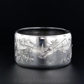 Victorian Silver Engraved Bracelet