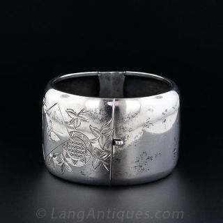 Victorian Silver Engraved Bracelet