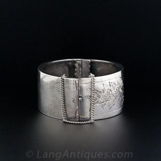 Victorian Silver Engraved Bracelet
