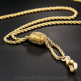 Victorian Slide and Watch Chain Necklace