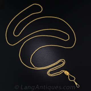 Victorian Slide and Watch Chain Necklace