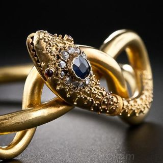 Victorian Snake Bangle Bracelet
