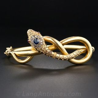 Victorian Snake Bangle Bracelet