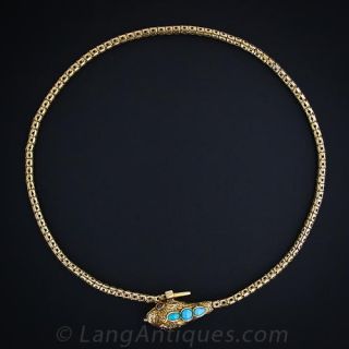 Victorian Snake Necklace in Fitted Box