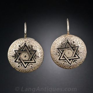 Victorian Star of David Earrings