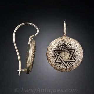 Victorian Star of David Earrings