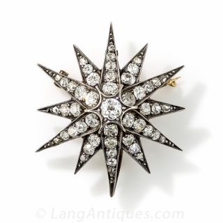 Victorian Starburst Brooch/Pendant - 1