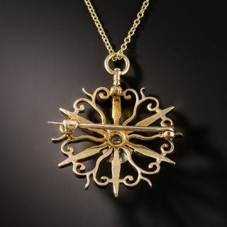 Victorian Starburst Diamond Pendant