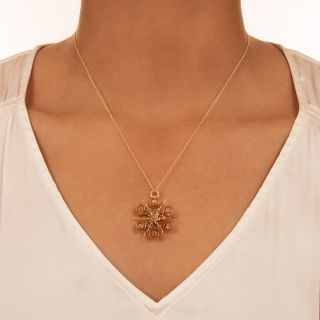 Victorian Starburst Moonstone Pendant/Brooch