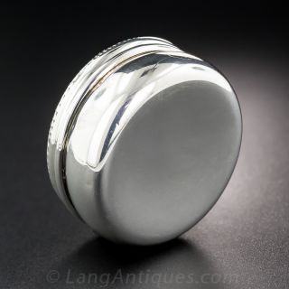 Victorian Sterling Silver and Agate Pill Box