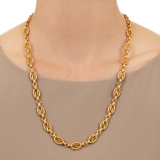 Victorian-Style 18K Handcrafted Chain