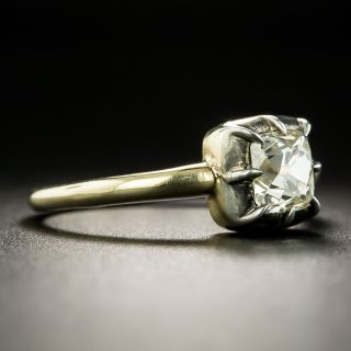 Victorian Style .93 Ct. Diamond Solitaire Engagement Ring