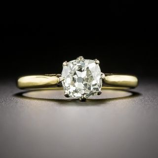 Victorian-Style .99 Carat Old Mine-Cut Diamond Solitaire Ring - GIA I SI1 - 3