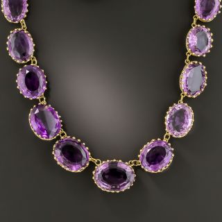 Victorian Style Amethyst Riviere Necklace - 2